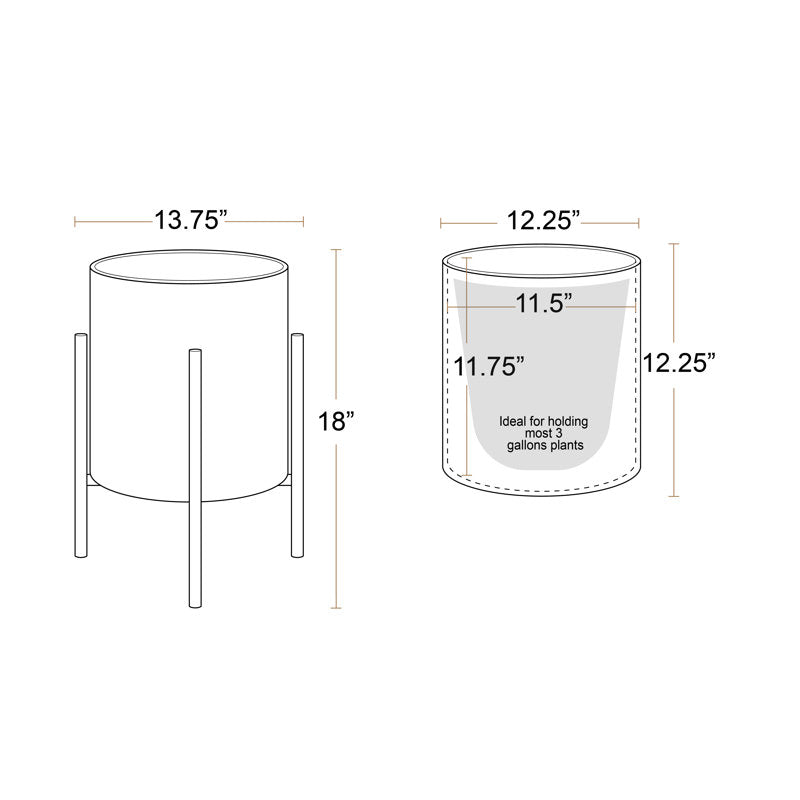 Ciarna Metal Pot Planter